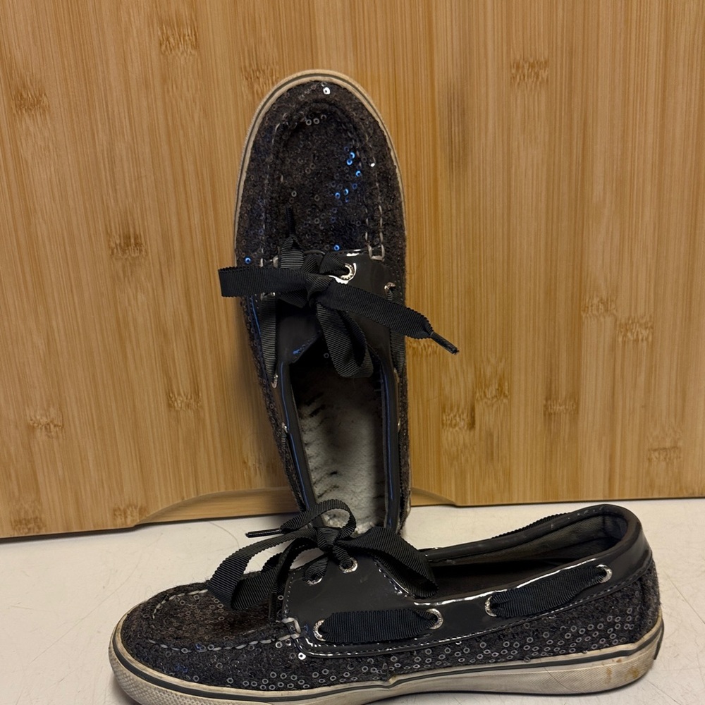 Sperry Black Sequin Women's Flats
